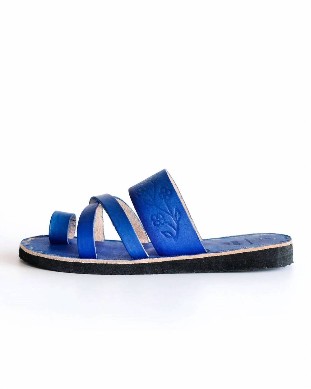 NEW CAMINITO women's sandalia leather sandals in ultramarino